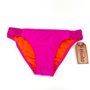 Mudd Pink Bikini Bottom Swimsuit Size Small/4-6 Side-Tab Nylon/Spandex Lined New